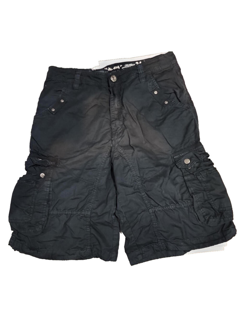 SEVEN SOULS Men's Black Cargo Shorts Hiking Actual Waist Size 32
